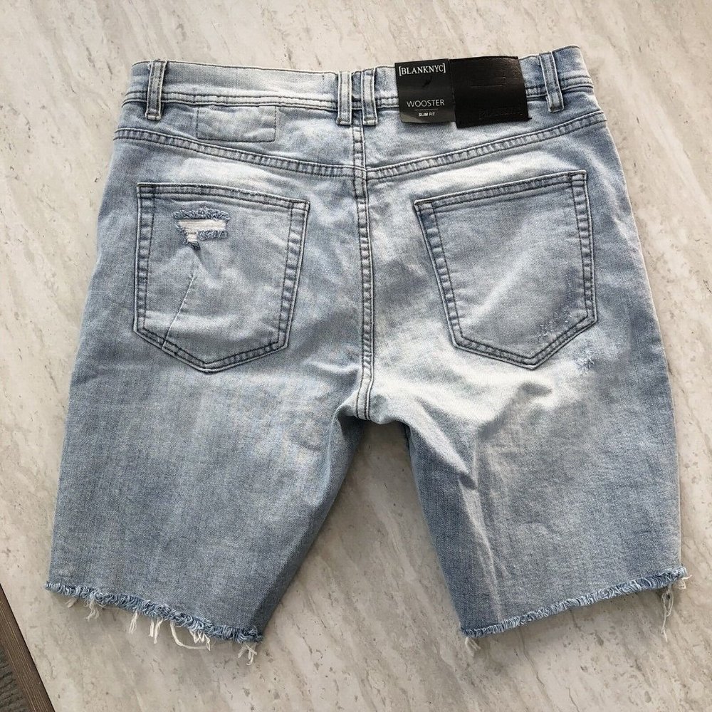 Blank NYC Men's Wooster Distressed Shorts Slim Fit Size 30 NEW - Picture 2 of 6